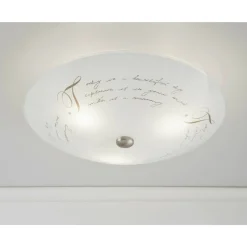 Plafondi Aneta Lighting Skrift 42 cm, valkoinen/teräs
