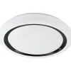 Plafondi EGLO Capasso led 19,5W Ø48cm valkoinen/musta