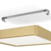Plafondi EGLO Fueva 5 led 17W 21x21cm harjattu messinki/valkoinen