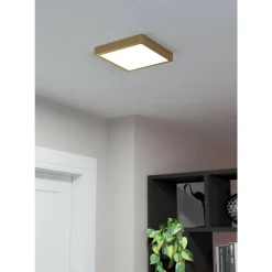 Plafondi EGLO Fueva 5 led 17W 21x21cm harjattu messinki/valkoinen