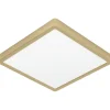 Plafondi EGLO Fueva 5 led 20,5W 28,5x28,5cm harjattu messinki/valkoinen