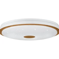 Plafondi EGLO Lanciano 1 led 35W Ø48cm valkoinen/puu