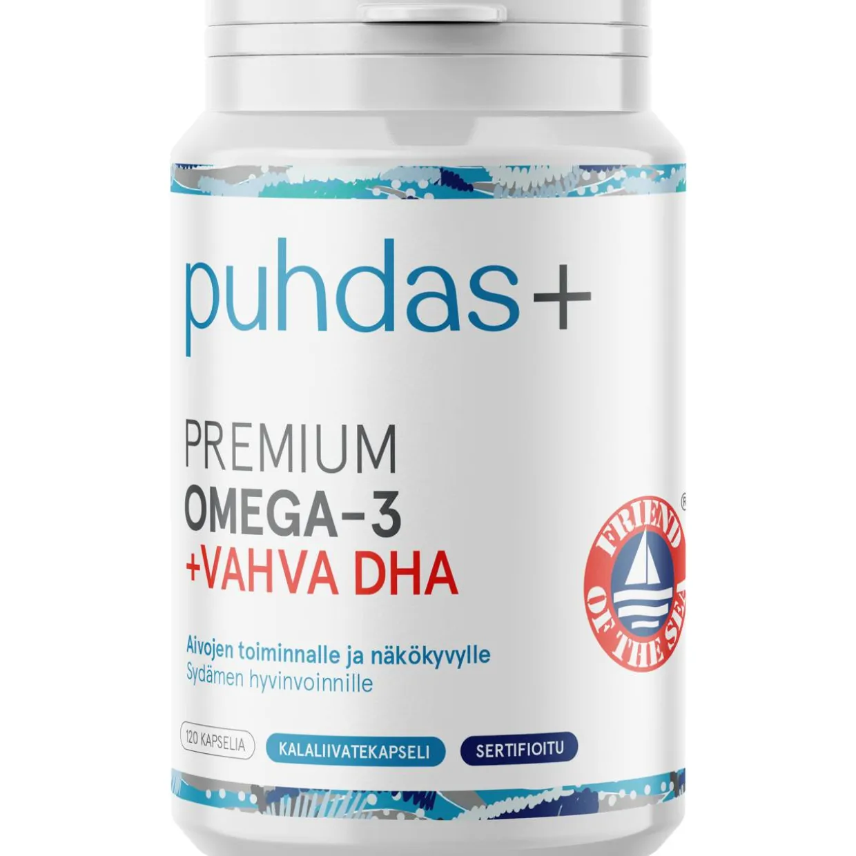 Premium Omega-3 Puhdas+ 120 kaps Vahva DHA