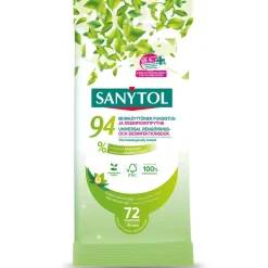 Puhdistus- ja desifiointipyyhe Sanytol 72 kpl Vege