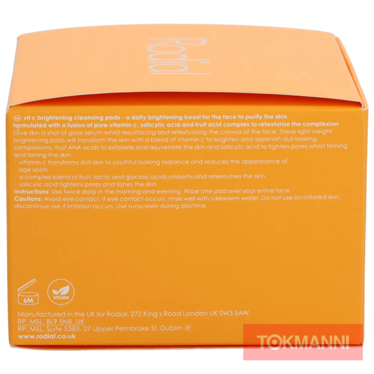 Puhdistuslaput, Rodial 50 kpl Vit C Brightening