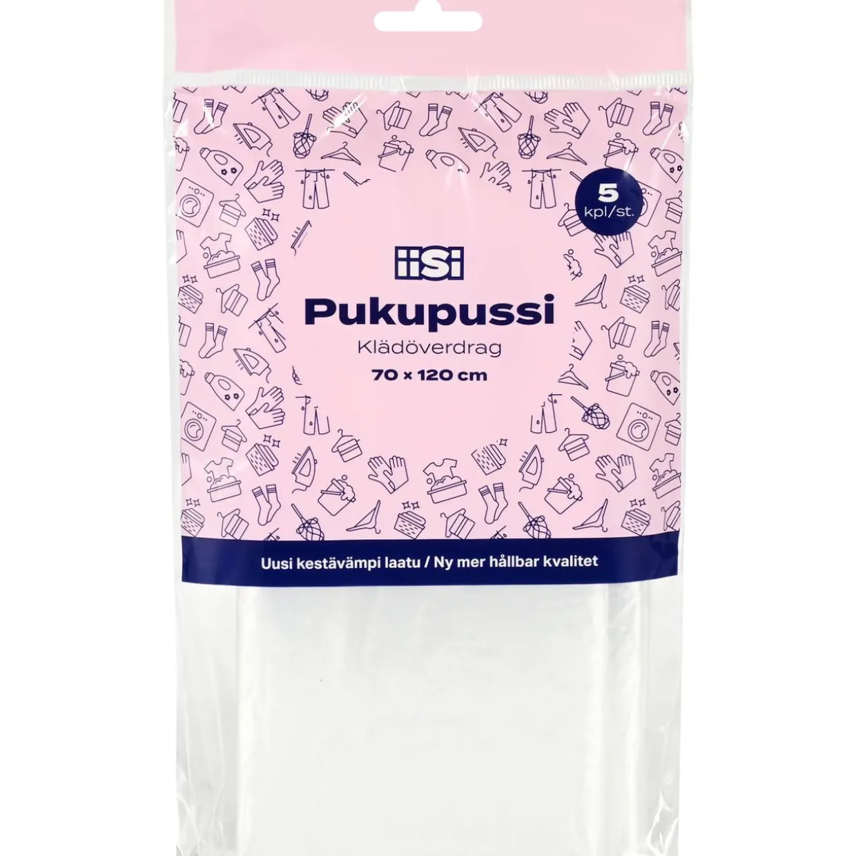 Pukupussi Iisi 5 kpl 70 x 120 cm