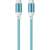 Punottu kaapeli Mobia USB-C, USB-C 30 W sininen, 2 m