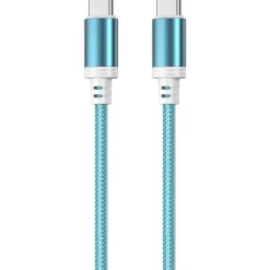 Punottu kaapeli Mobia USB-C, USB-C 30 W sininen, 2 m