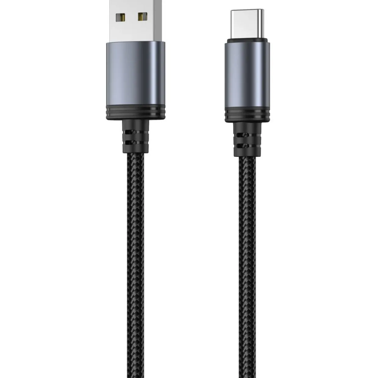 Punottu kaapeli Mobia USB-A, USB-C 60 W musta, 0,5 m