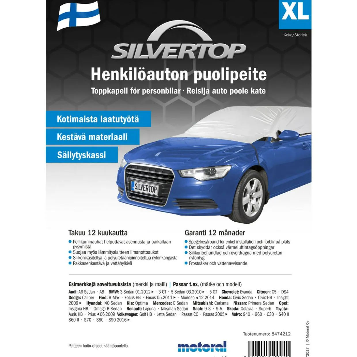 Puolipeite Silvertop H-A XL