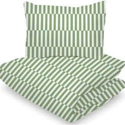 Pussilakanasetti Kotikulta 150 x 210 cm Geometric Green
