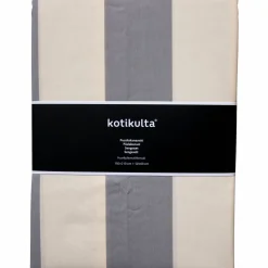 Pussilakanasetti Kotikulta 150 x 210 cm Block Stripe harmaa