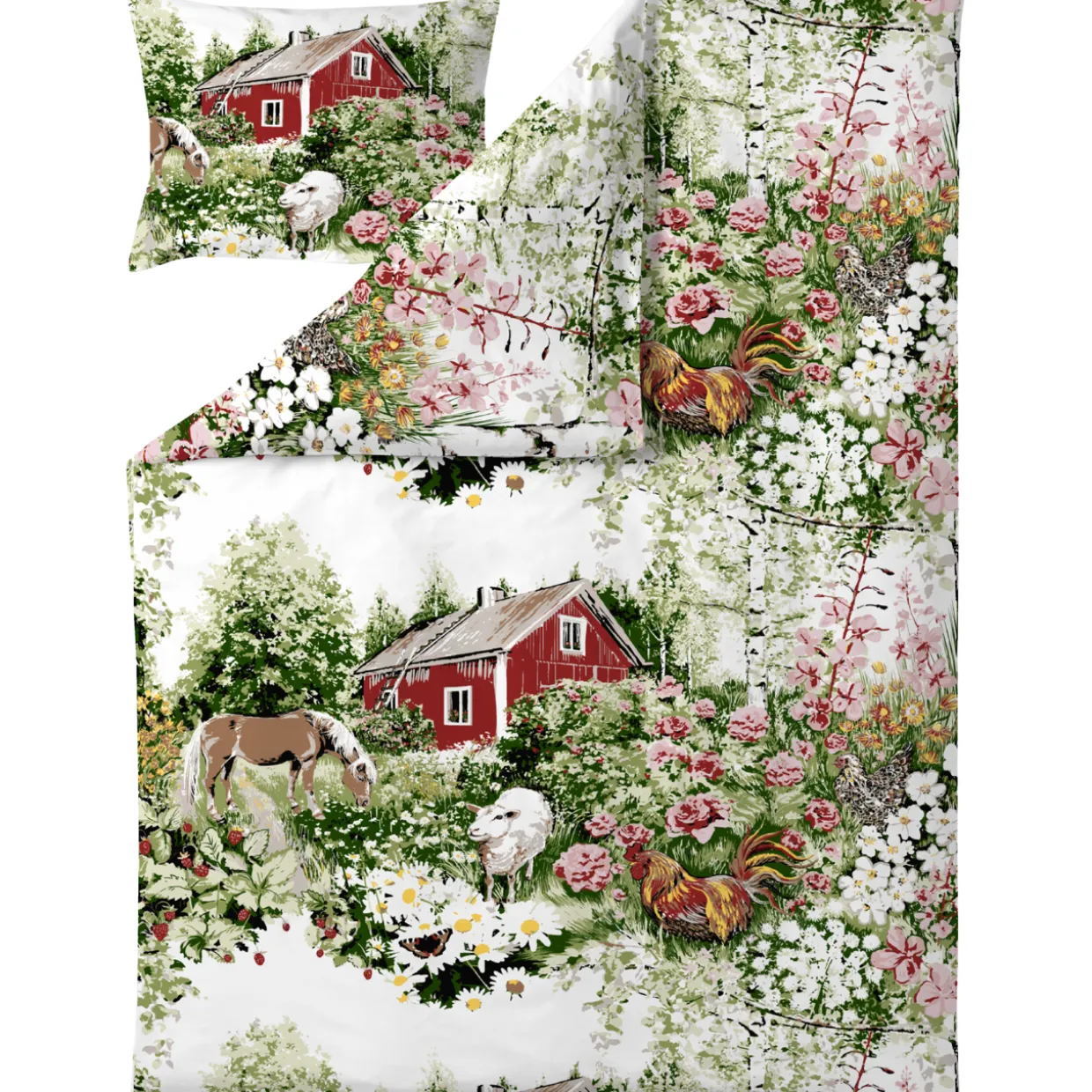 Pussilakanasetti Vallila 150 x 210 cm Mansikkapaikka