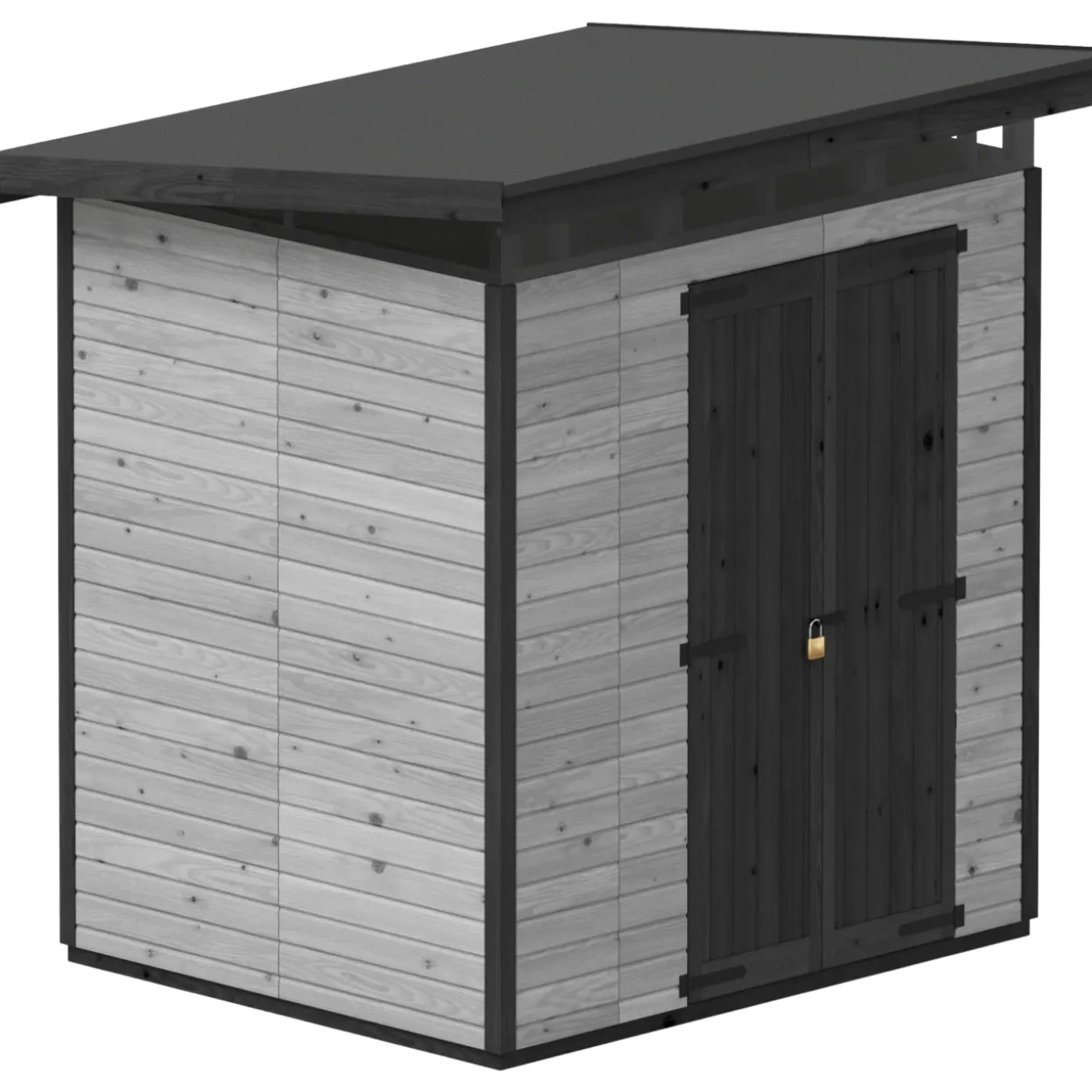 Puutarhavaja Upyard Strongbox L, 203 x 163 x 225 cm, harmaa/musta