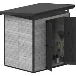 Puutarhavaja Upyard Strongbox L, 203 x 163 x 225 cm, harmaa/musta