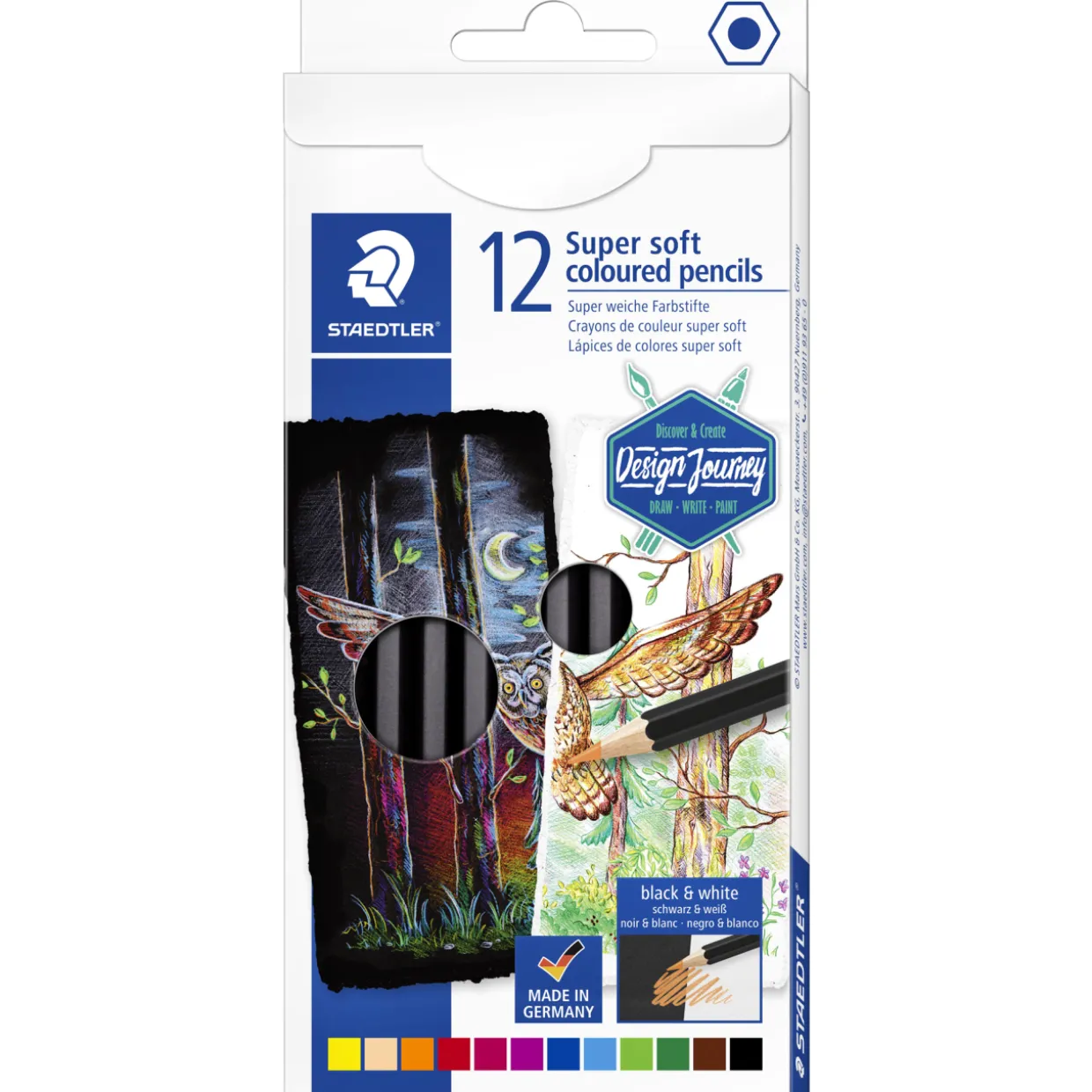 Puuvärikynä Staedtler 12 kpl pehmeä
