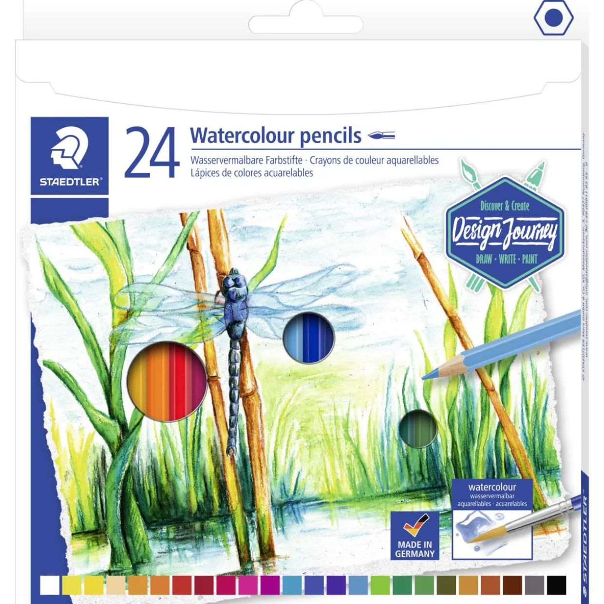 Puuvärikynä Staedtler 24 kpl vesiliukoinen