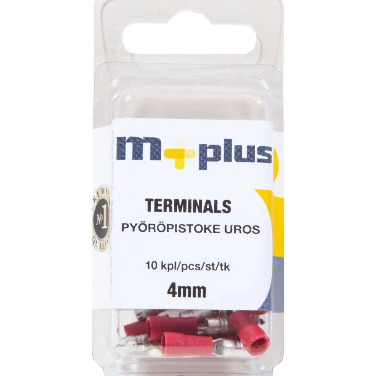 Pyöröliitin 4 mm punainen, 10 kpl