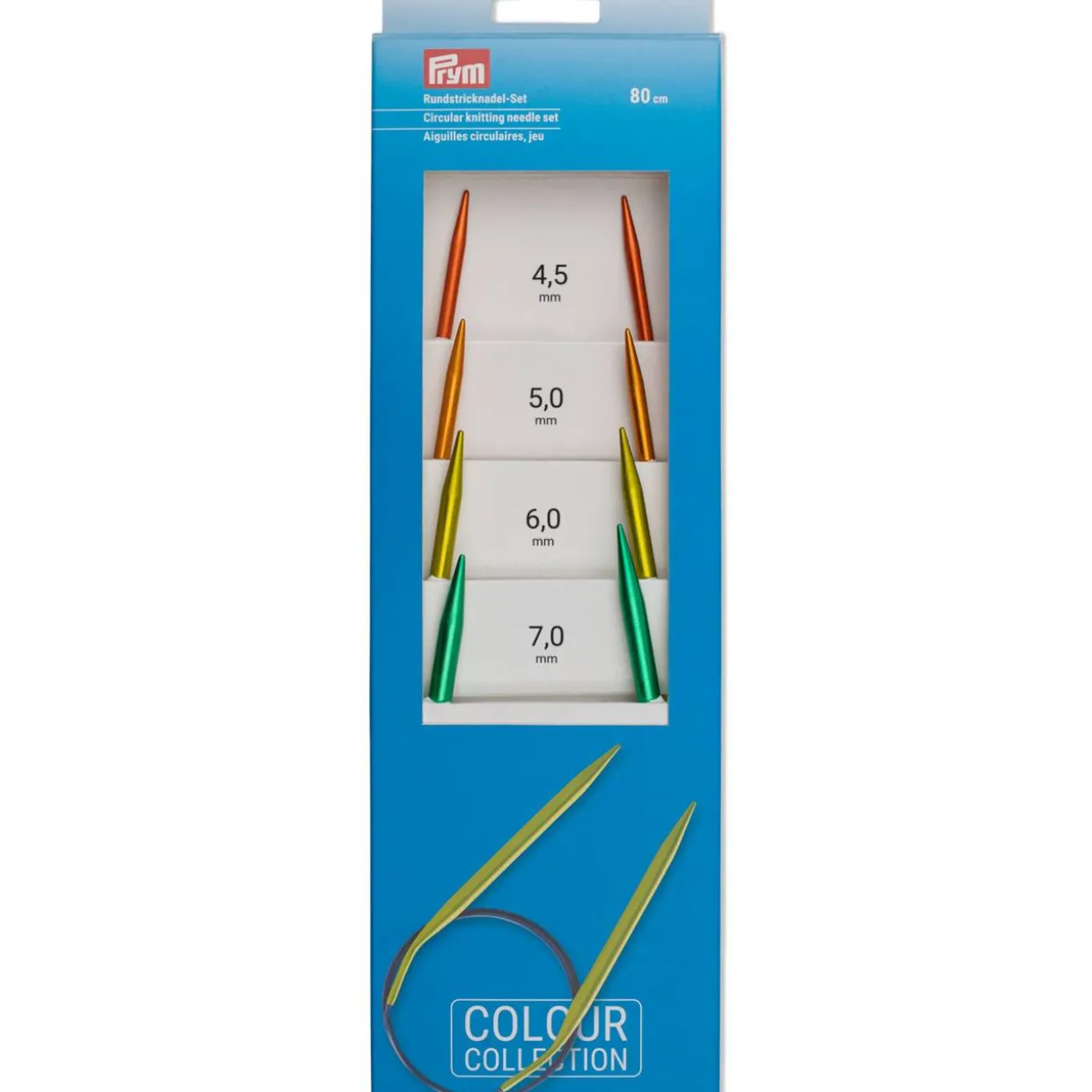 Pyöröpuikkosetti Prym 80 cm 4,5-7,0 mm alumiini