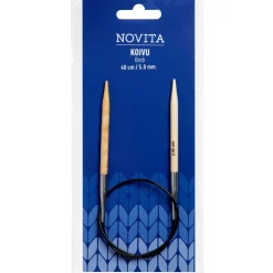 Pyöröpuikot Novita 40 cm 5,0 mm koivu