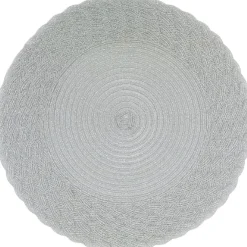 Pöytätabletti Kotikulta 38 cm pitsireunus hopea