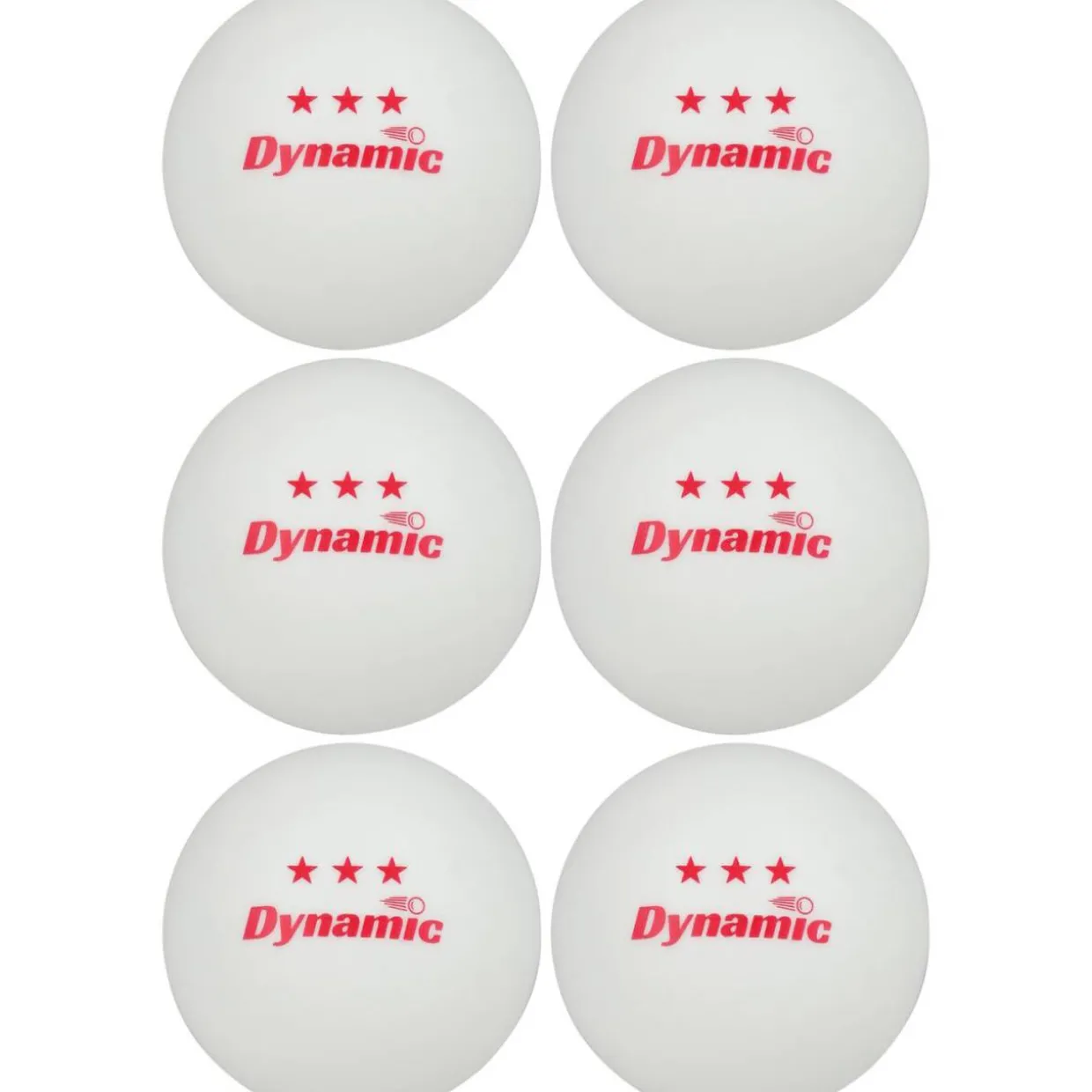 Pöytätennispallot Dynamic 6 kpl, 3