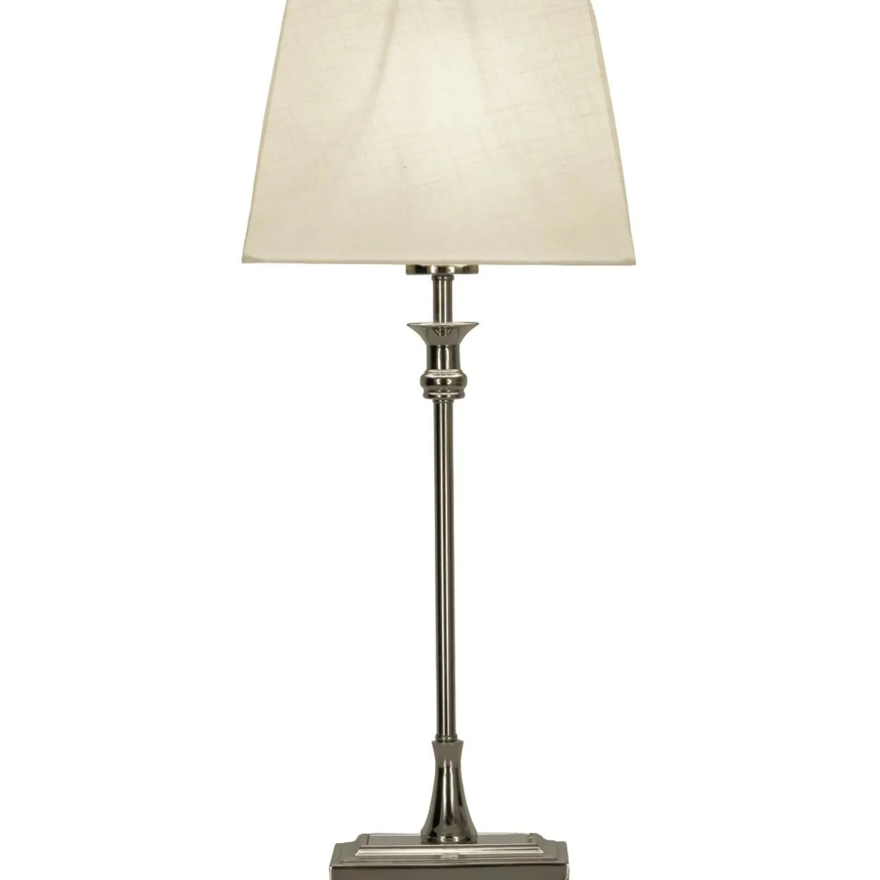 Pöytävalaisin ANETTE 55 cm, hopea/valkoinen