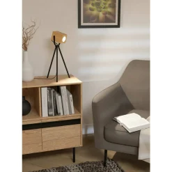 Pöytävalaisin EGLO Ayles 3W 26x47,5cm puu/musta