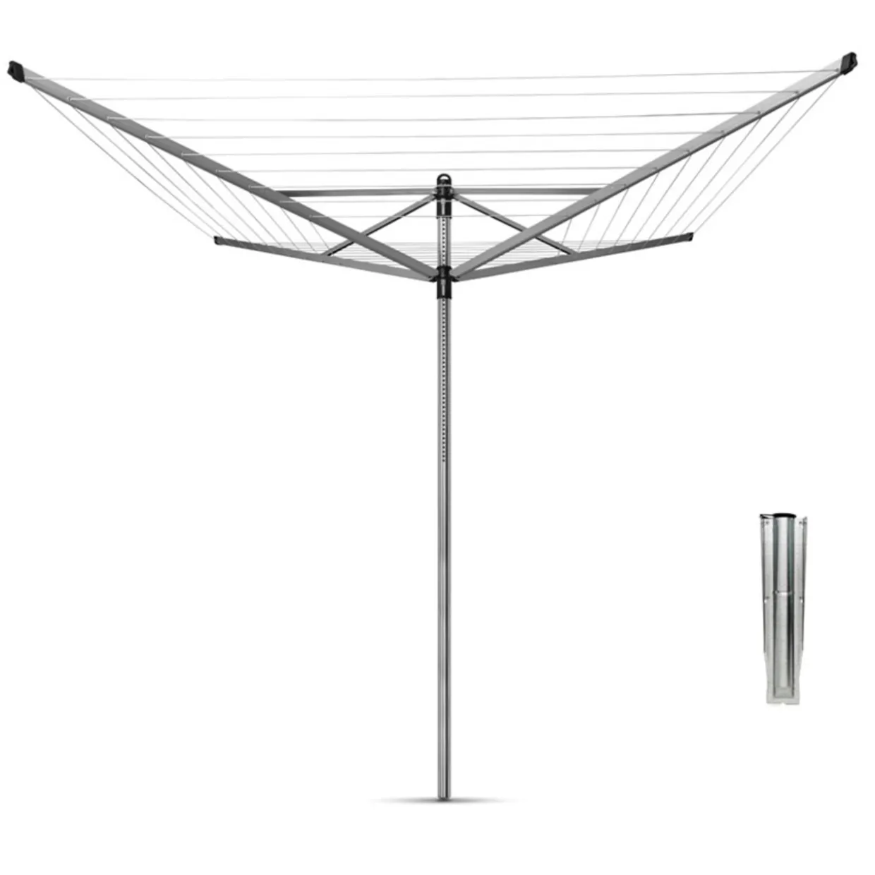 Pyykinkuivausteline Brabantia Lift-O-Matic 50 m, metallinen maaterä