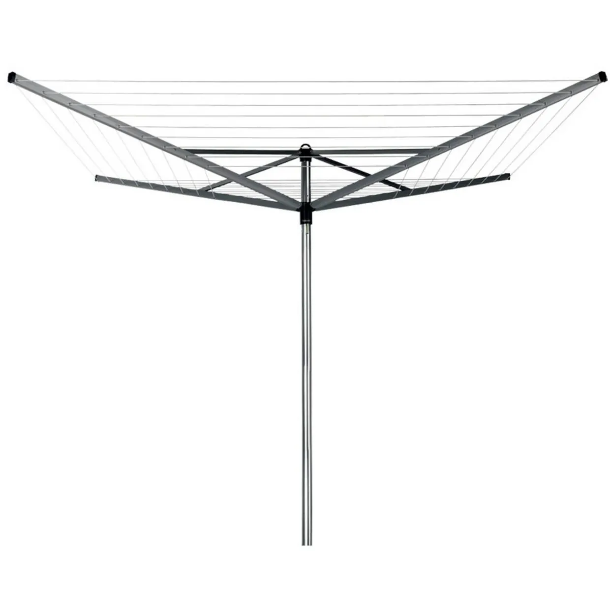 Pyykinkuivausteline Brabantia Topspinner 50 m, metallinen maaterä, harmaa