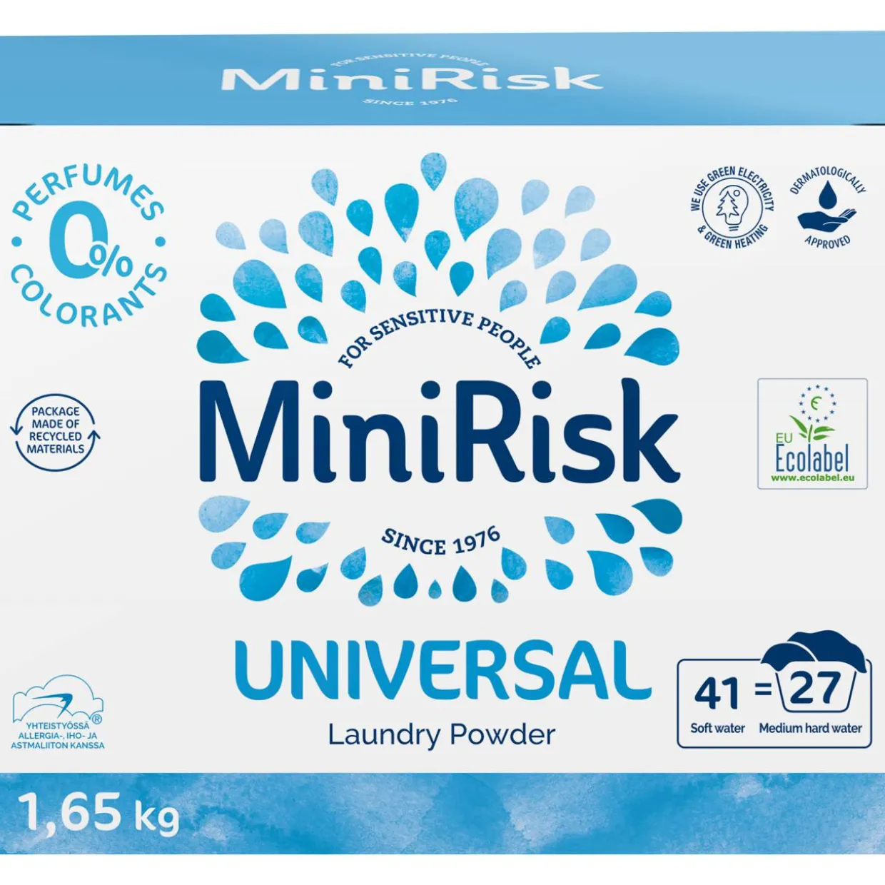 Pyykinpesujauhe Mini Risk 1,65 kg Universal