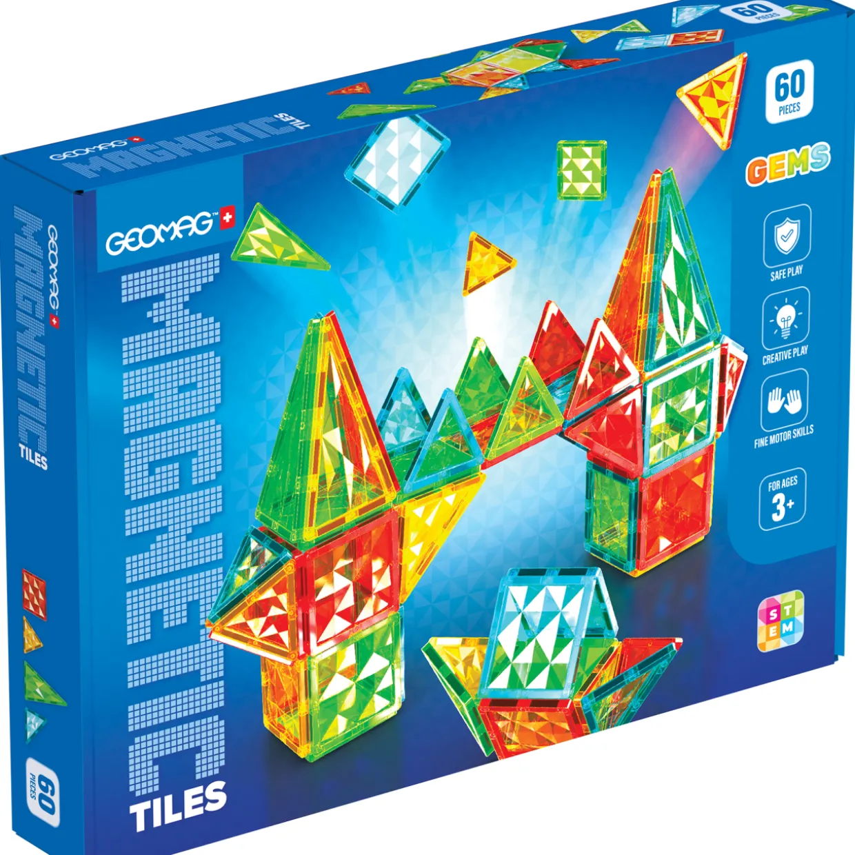 Rakennussarja Geomag 60 kpl Magnetic Tiles