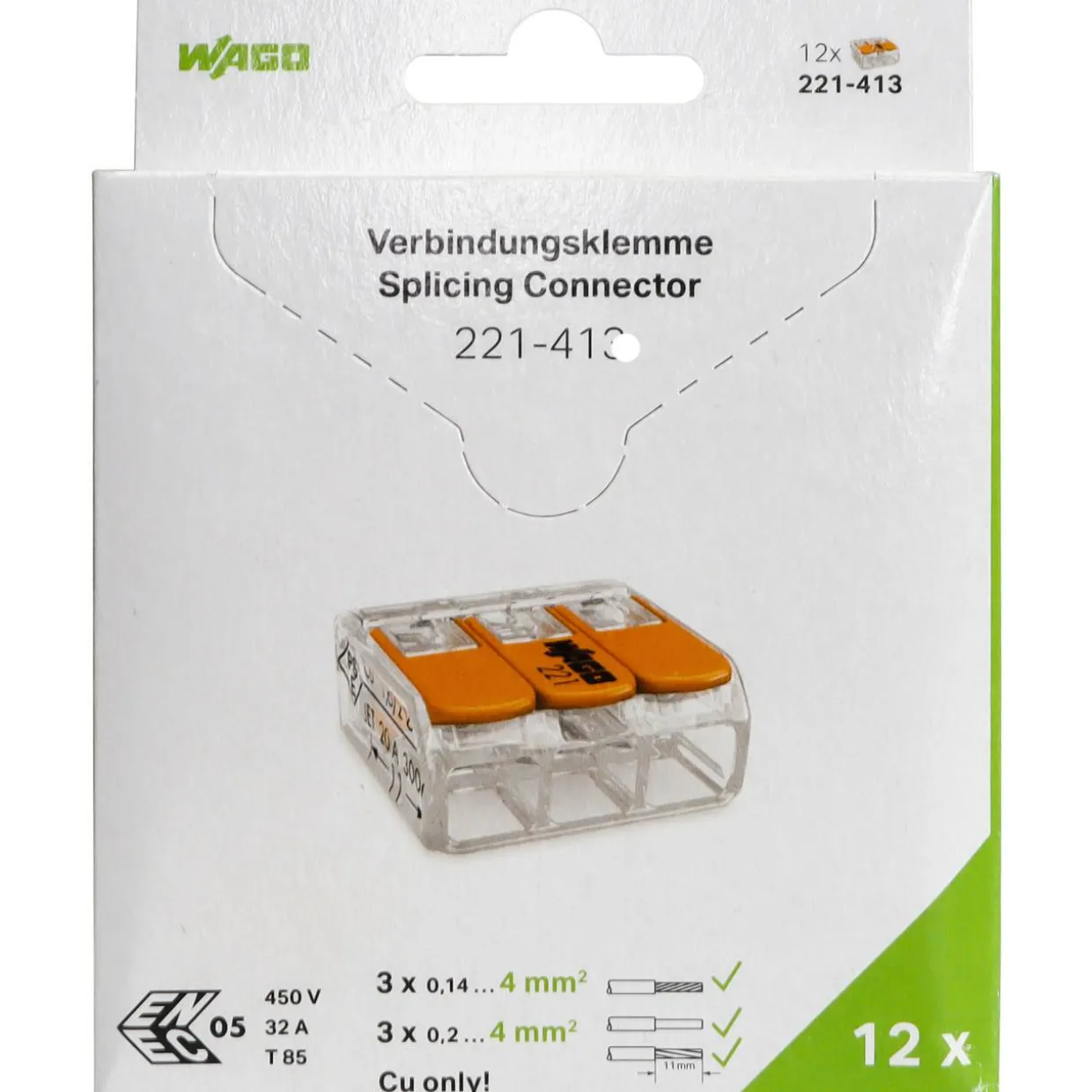 Rasialiitin Wago 3-Nap vipu 12 kpl