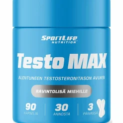 Ravintolisä SportLife 90 kpl Testo MAX