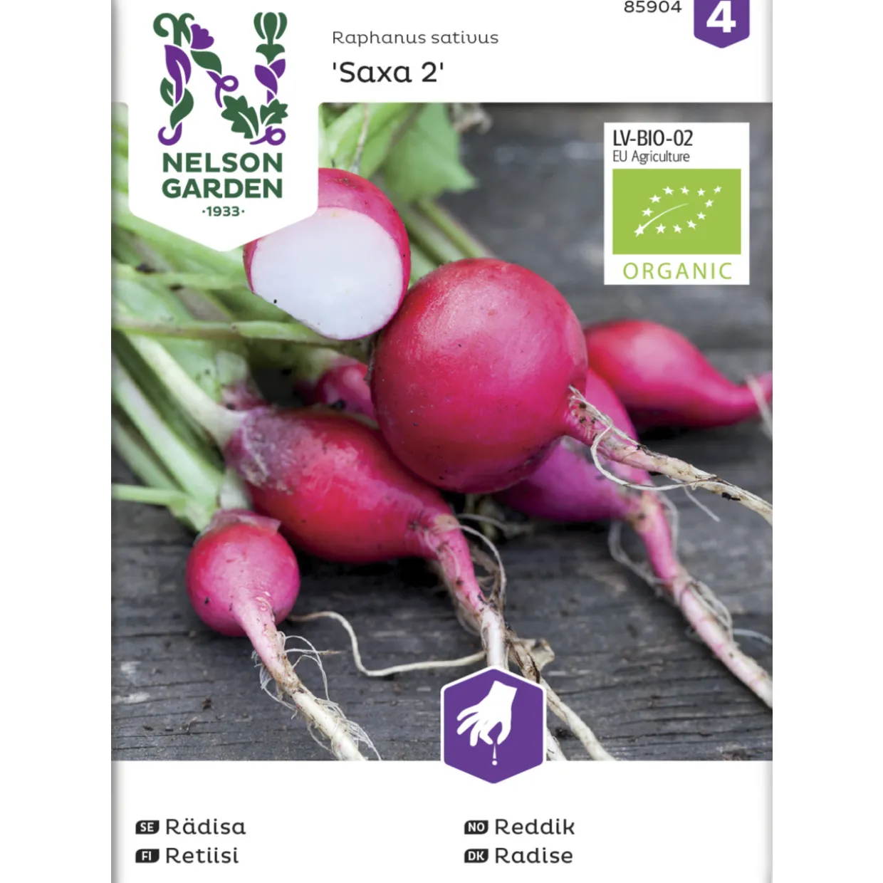 Retiisi siemen Nelson Garden Basic Saxa 2 Organic