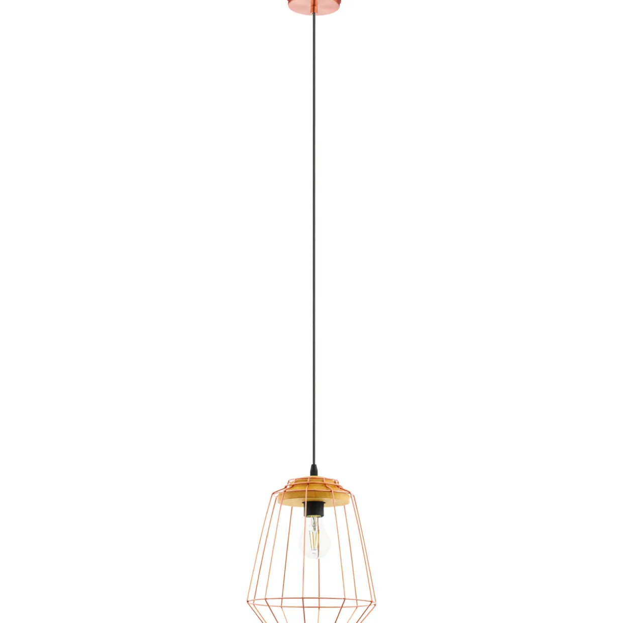 Riippuvalaisin Eglo E27-LED-A60 4 W kupari/ruskea