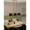 Riippuvalaisin EGLO Castralvo 5x28W 121x15cm puu/mattanikkeli/meripihka