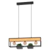 Riippuvalaisin EGLO Libertad 1 3x40W 76x14cm puu/musta/ruskea
