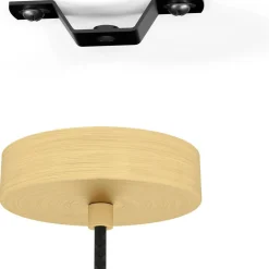Riippuvalaisin EGLO Manzanares 40W Ø22,5cm harjattu messinki/kulta/valkoinen mattalasi