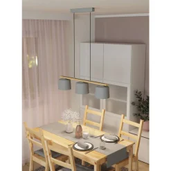 Riippuvalaisin EGLO Mariel 3x40W 91x19cm puu/vaaleanharmaa