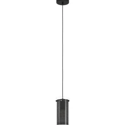 Riippuvalaisin EGLO Pinto textil 1 led 10W Ø12cm musta