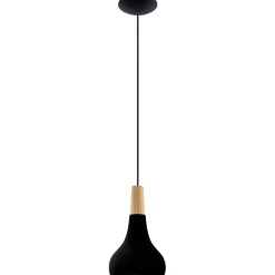 Riippuvalaisin EGLO Sabinar 40W Ø18cm musta/puu