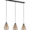 Riippuvalaisin 3-os EGLO Adwickle 3x40W 87x14,5cm köysi/musta