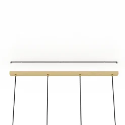 Riippuvalaisin 4-os EGLO Manzanares 4x40W 97x14,5cm harjattu messinki/kulta/valkoinen mattalasi