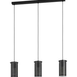 Riippuvalaisin 3-os EGLO Pinto textil 1 led 3x10W musta