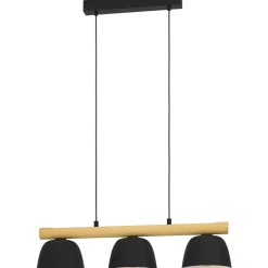 Riippuvalaisin 3-os EGLO Sherburn 3x40W 77x20cm musta/puu