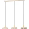 Riippuvalaisin 3-os EGLO Valdiola 3x40W 93x23cm harjattu messinki/hiekka