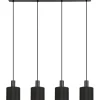 Riippuvalaisin 4-os EGLO Zaragoza 4x28W 92,5x16cm musta/kulta