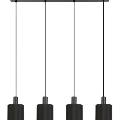 Riippuvalaisin 4-os EGLO Zaragoza 4x28W 92,5x16cm musta/kulta