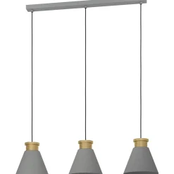 Riippuvalaisin 3-os Twicken 3x40W 92x22cm harmaa/kulta
